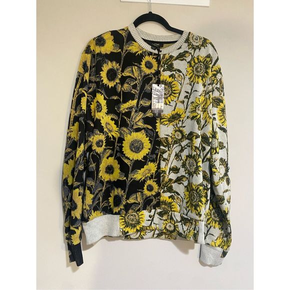 TWENTY NWT Sunflower Hyper Reality Contrast Panel Sweatshirt, Sz Medium, MP $185 - Picture 8 of 11